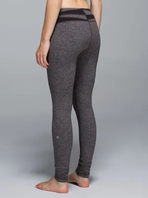 Lululemon Wunder Under Leggings Giant Herringbone Heathered Black SZ‎ 6 thumbnail 5