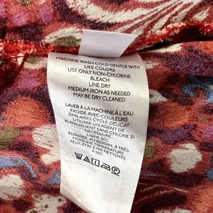 Anthropologie Pink Red Blue Ruffle Flutter Sleeve Dress size S Boho Tomato Girl thumbnail 4
