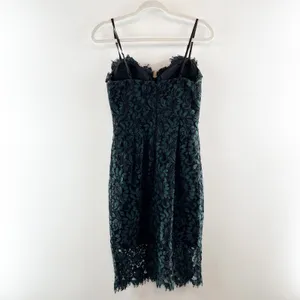 Eliza J Sweetheart Neckline Lace Mini Dress Green Black 2 thumbnail 3