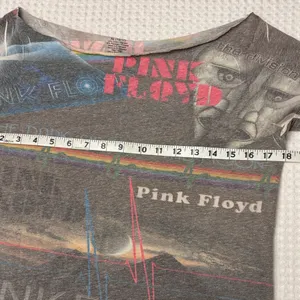 Pink Floyd Dark Side of the Moon Gray Graphic Concert Band Tee Rainbow Print M/L thumbnail 8