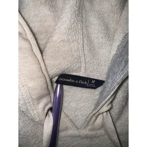 Abercrombie &‎ Fitch Hoodie Women Medium Sherpa Fleece Pullover thumbnail 6