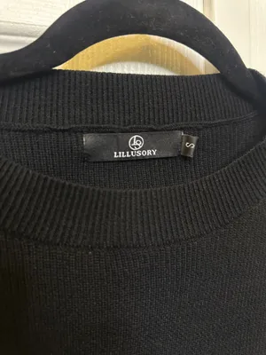 Black Thick Knit Sweater Minimal Chic Size Small by Illusory thumbnail 4