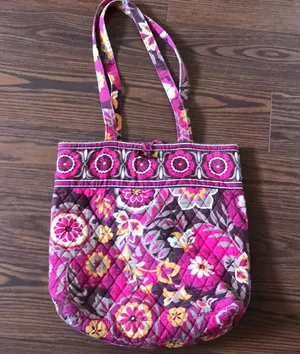 Vera Bradley Pink and mustard tote bag thumbnail 1