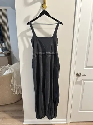 FREE PEOPLE Movement Inbound Onesie Stretch Jumpsuit in Black Size Medium thumbnail 5