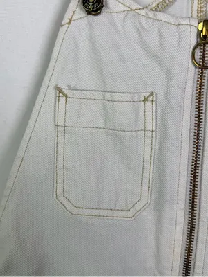Free People We The Free Sunkissed Denim Shortalls Raw Hem Bandana Trim Overalls Women Sz 0 thumbnail 10