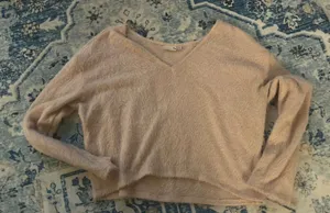 Light pink slightly cropped eyelash sweater Size M thumbnail 1