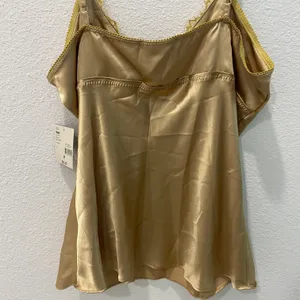 Apostrophe NWT Gold Lace Cami Size M thumbnail 6
