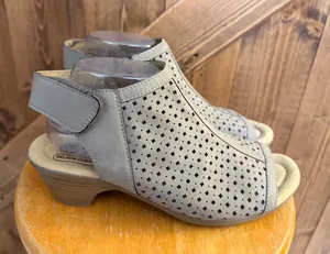 Earth Spirit Women’s Size 9.5 Gray Perforated Open Toe Comfort Sandals thumbnail 1