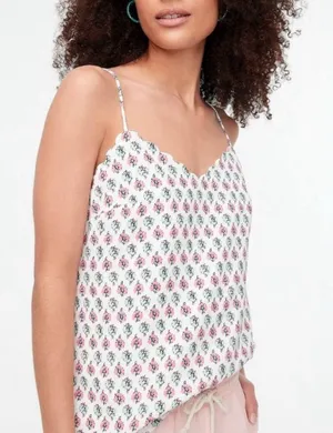 J.Crew Floral Scalloped Cami Top Size 4 thumbnail 1