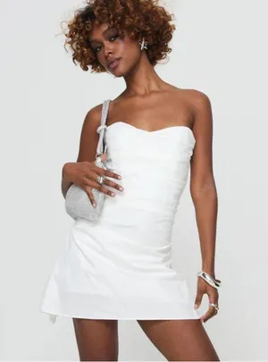 Princess Polly Bradwell Strapless White Mini Dress New! thumbnail 2