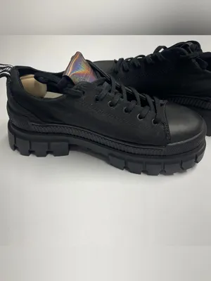 Palladium Revolt Lo Tx Black Low Fashion Sneaker Chunky. Canvas outer. Vegan. 8 thumbnail 5