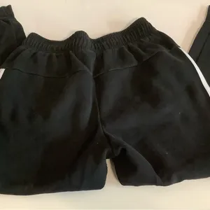 Adidas Size XS Black and White Track Pants with Signature Stripes. Preloved thumbnail 5