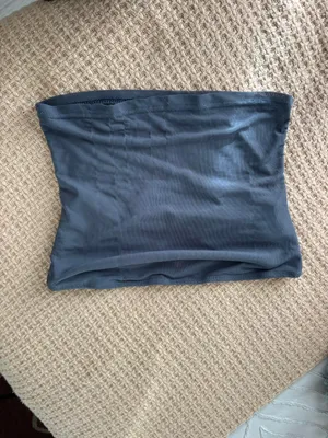 Blue Grey Mesh Strapless Top thumbnail 3
