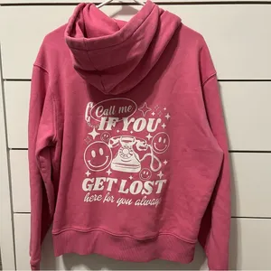 Call Me If You Get Lost Trendy Pink Sweatshirt Hoodie thumbnail 2