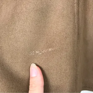 Liz Claiborne Vintage Faux Fur Faux Suede Brown Toggle Jacket Size L thumbnail 14