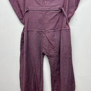 Women's Pull On Strapless Ankle Jumpsuit Size Large Tie Back Lightweight thumbnail 4