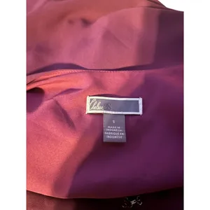 Chelsea 28 Wine Nina Leonard Sleeveless Tie Back Chiffon Float Dress Size S thumbnail 3