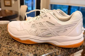 ASICS GEL-RENMA Women’s Pickleball Court Shoes White Silver Gum Size 9 thumbnail 1