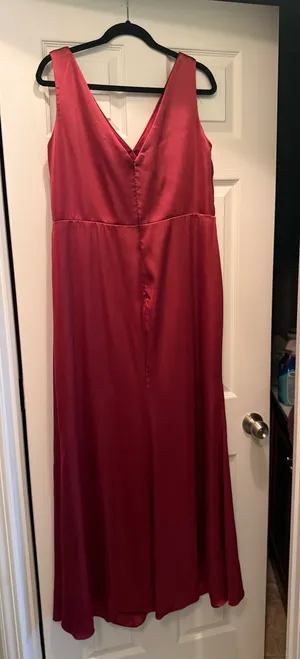 Revelry Berry Satin Dress thumbnail 1