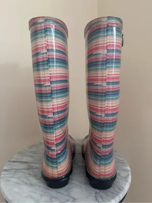 UGG Australia Shaye Serape Striped Waterproof Rubber Rain Boots Women’s Size 5 thumbnail 4