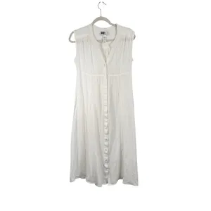 Beach Riot Sandra Midi Dress White Swim Coverup 100% Cotton Coastal Womens Small thumbnail 2