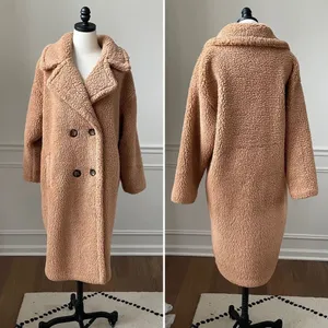 Jayley Mocha Faux Shearling Coat OSFM thumbnail 2