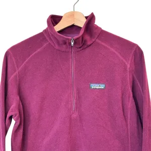 Patagonia Micro D 1/4 zip pullover fleece jacket in deep purple M thumbnail 5