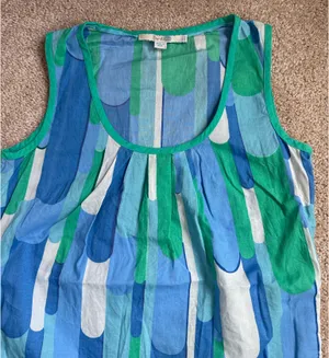 Boden Lightweight Sleeveless Vibrant Multi Colored Pattern Top. Size US 2 thumbnail 8