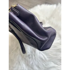 Coach authentic mauve shoulder/ hand bag no strap dark purple color thumbnail 4