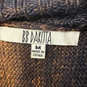 BB Dakota Womens Cardigan Sweater Ombre Open Front Shawl Collar Brown Medium thumbnail 3