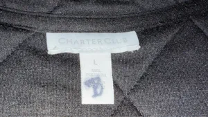 Charter Club Women’s Fleece Quilted Jacket, Size Large, Black Full Zip thumbnail 5