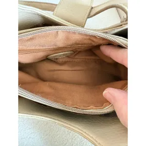 Etienne Aigner Shoulder Bag Purse Women's Tan Double Handle Signature Logo thumbnail 9