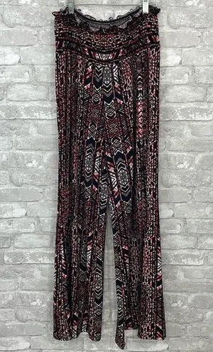 C’est La Vie Wide Leg Print Pant Black Size L thumbnail 1