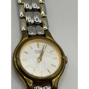 Pulsar V810 0760‎ Quartz Movement Japan Base Metal Stainless Steel Back Watch thumbnail 6