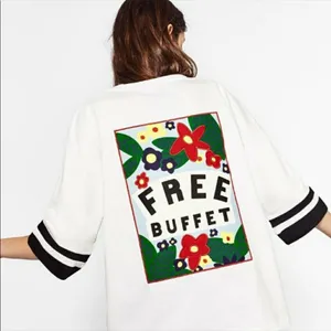 ZARA Graphic T-Shirt Trafaluc Bloggers Favorite Free Buffet Tee S thumbnail 4