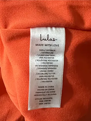 NWT Lulus Ismene Bright Orange Seamed Strapless Maxi Dress Size S thumbnail 7