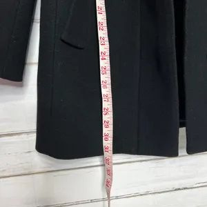 J.Crew Mercantile Black Wool Blend Zip Front Coat Women’s Size 6 thumbnail 7
