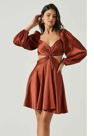 ASTR the Label Satin Cutout dress thumbnail 1