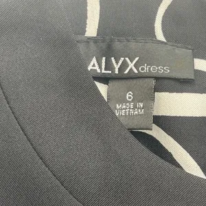 ALYX Dress Women's Size 6‎ Sleeveless Black White Mod Circle Print Career thumbnail 6