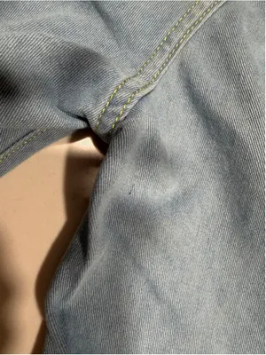 NEW Denim Jorts Shorts High Waist 30” waist 7” inseam thumbnail 4