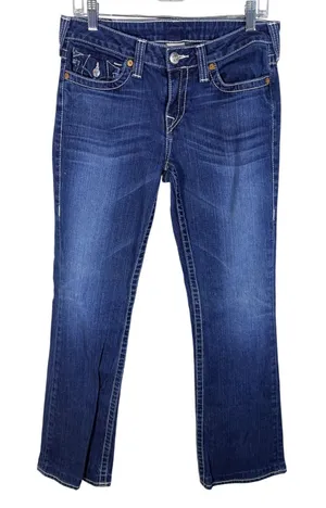 True Religion Becky Jeans Womens 30 Excellent‎ Bootcut Big T Stitching thumbnail 1