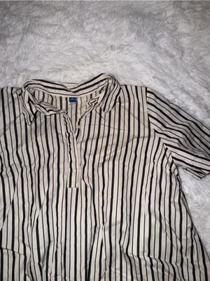 Old Navy Dress Black & White Stripe Button-Up Sz XL Petite Business Casual thumbnail 2