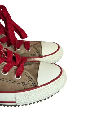 Converse All Star Tan Brown Canvas Leather High Sneaker Boot Lace Size 7 Women's thumbnail 8