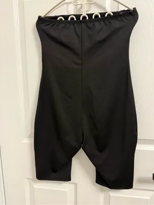 Black Strapless cutout Jumpsuit shorts Romper Size M thumbnail 2