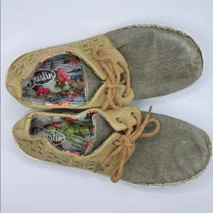 Justin Boots Cac-Tie Lace-Up Casual Shoes Tan Khaki Floral Lined Women’s JL142 Sz 8.5 thumbnail 12