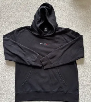 Nike SB Black Graphic Bee Dandelion Skate Pullover Hoodie L Gorpcore skatewear thumbnail 1
