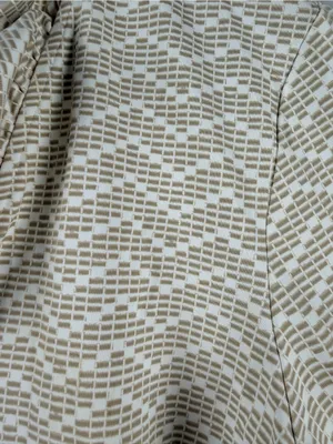 J. McLaughlin Dress Durham Catalina Cloth 3/4 Sleeve Stretch Tan Women sz medium thumbnail 3