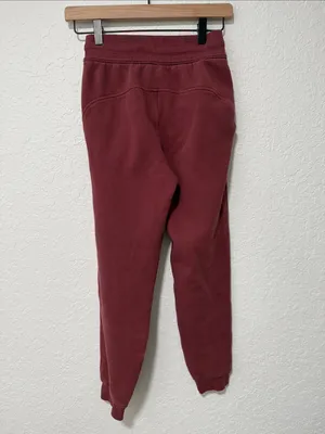 🍋 LULULEMON Drawstring Joggers - Burgundy size 0 thumbnail 4