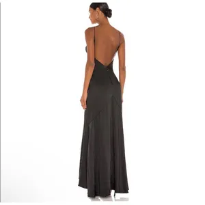 Elliatt Felecia Black Hammered Satin Maxi‎ Gown Sz Small NWT Retail $298 thumbnail 2
