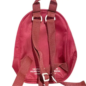Adidas Maroon Red Three Striped Trefoil Mini Backpack Pocketbook Travel‎ thumbnail 3